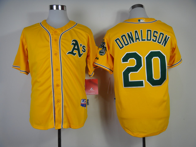 Men Oakland Athletics #20 Donaldson Yellow MLB Jerseys